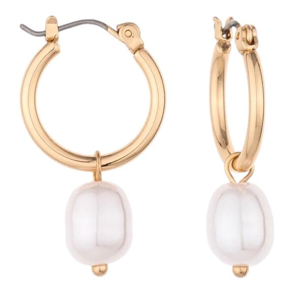 Charged NWT Jewelry Removable Pearl And Stone Huge Earrings Nickel Free - Picture 7 of 8